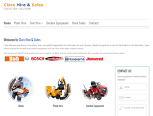 Tablet Screenshot of clarehire.com